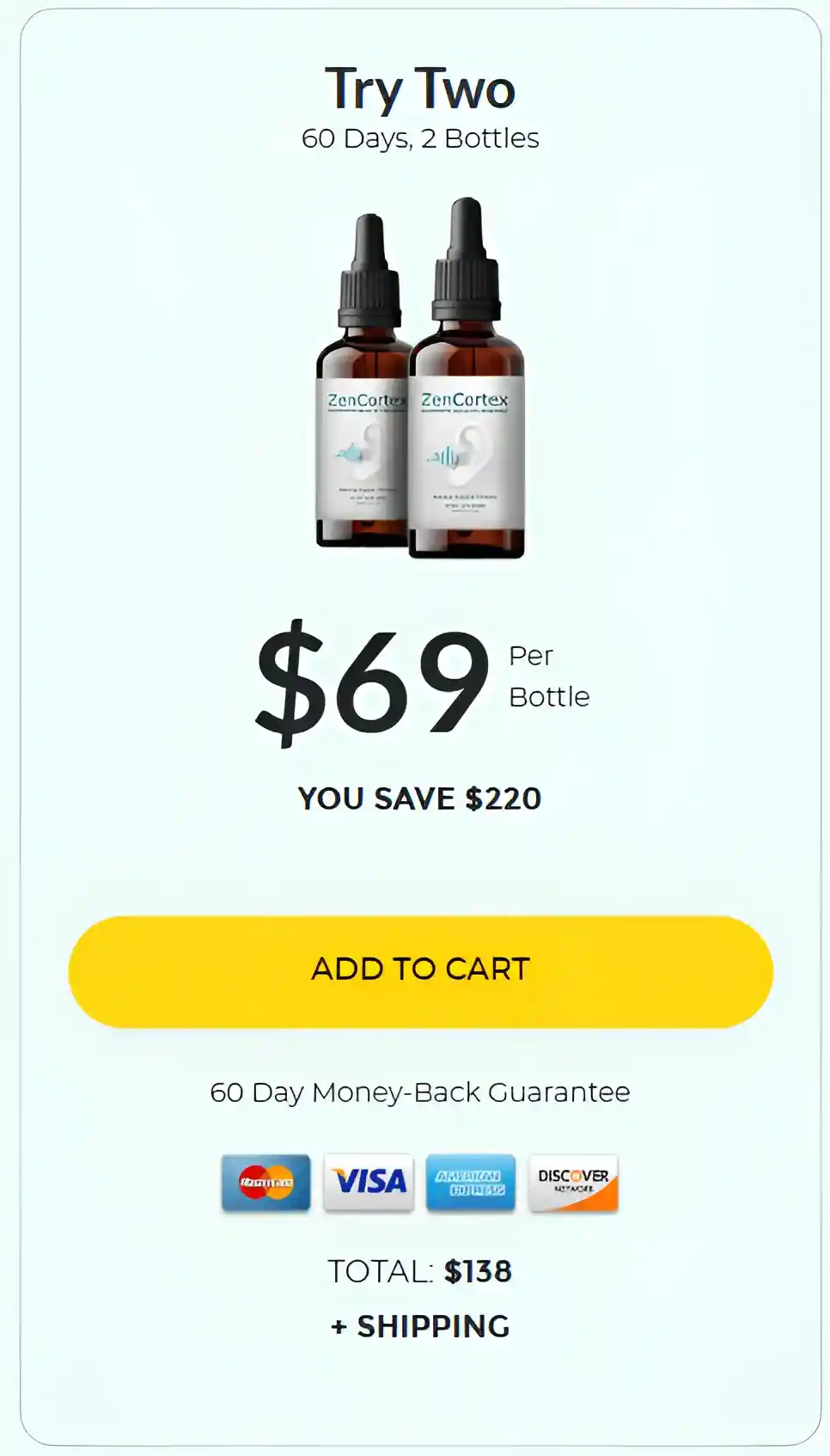 ZenCortex 2 bottles pricing