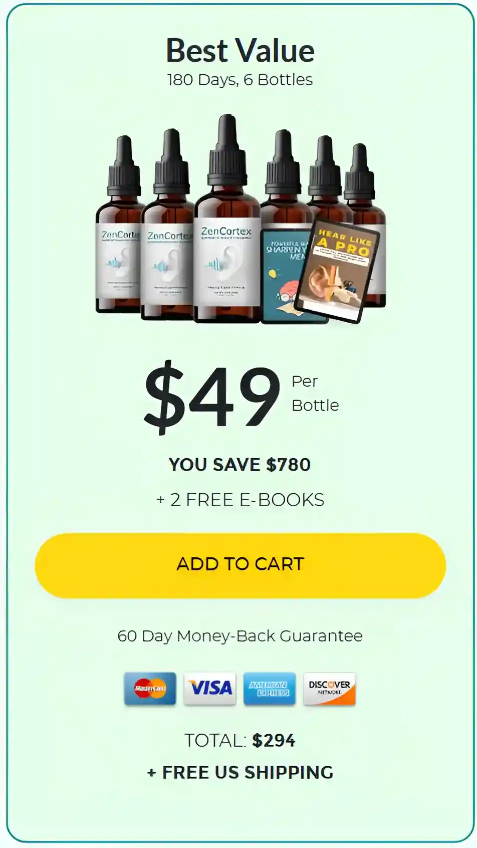 ZenCortex 6 bottles pricing
